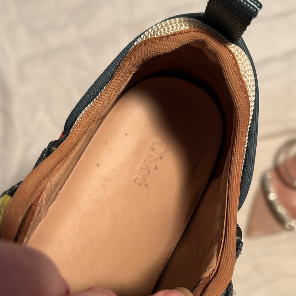 Chloe Women's Sneakers with Yellow and Red Accents - Picture 5 of 7